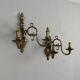 Pair of antique wall sconces in 20th-century Baroque style.