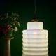 vintage pale yellow opaline suspension globe