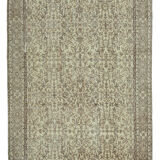 Tapis beige turc unique noué à la main 206 cm x 305 cm - 36612