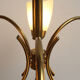 1950s chandelier in brass and glass