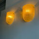 Pair of vintage murano wall lamps, zonca italy 1970