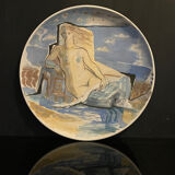 Unique signed ceramic plate