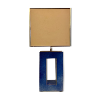 Blue enamelled 1970s lamp