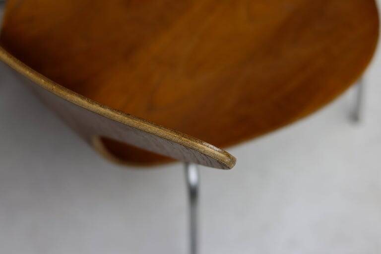 Set of four “Lily” chairs by Arne Jacobsen for Fritz Hansen, teak, Denmark, 1971