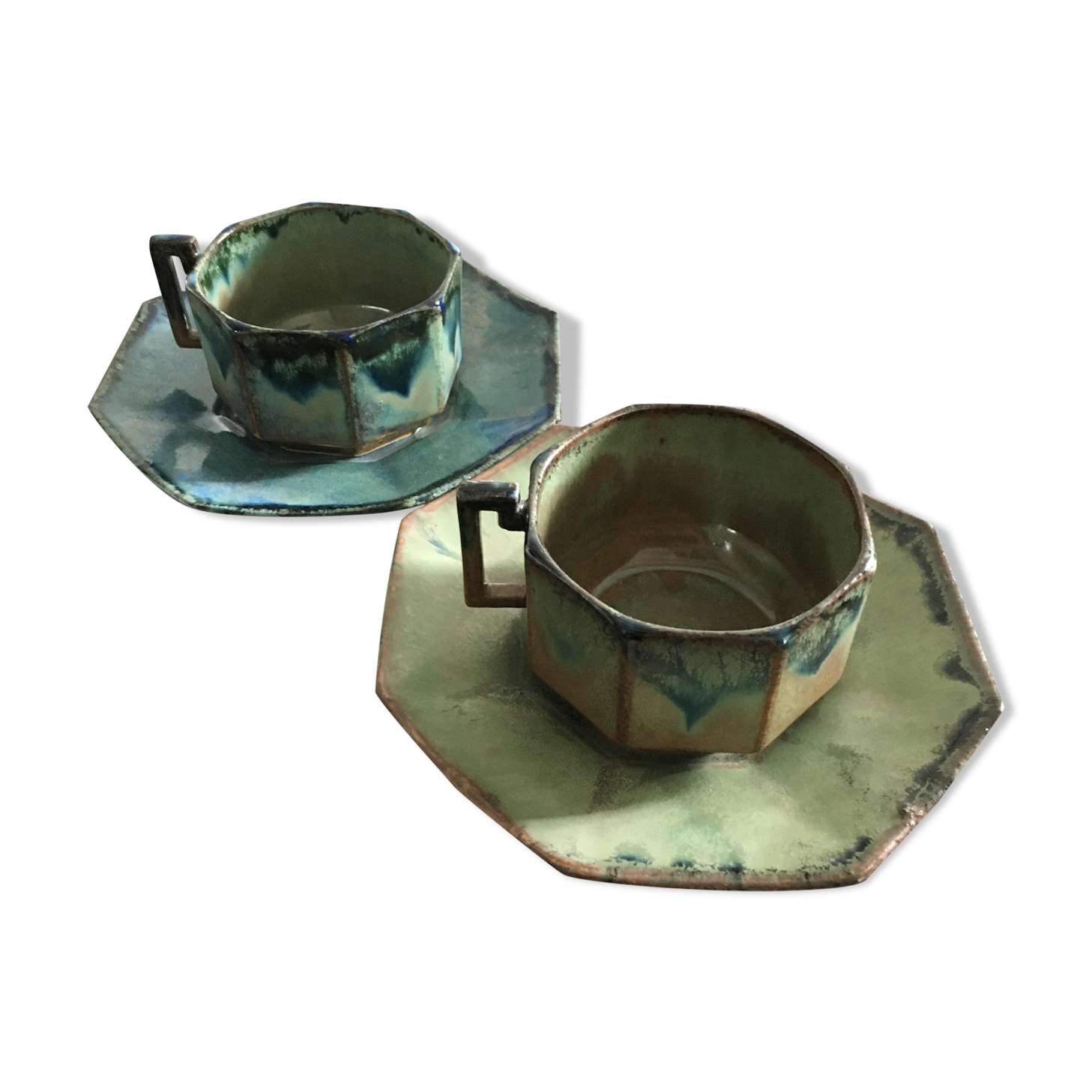 Paire de tasses hexagonales