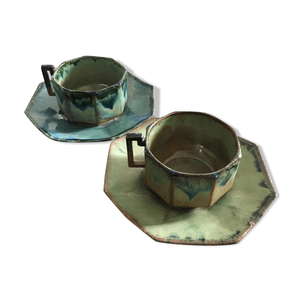 Paire de tasses hexagonales
