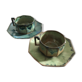Paire de tasses hexagonales