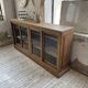 Oak sideboard with glass doors