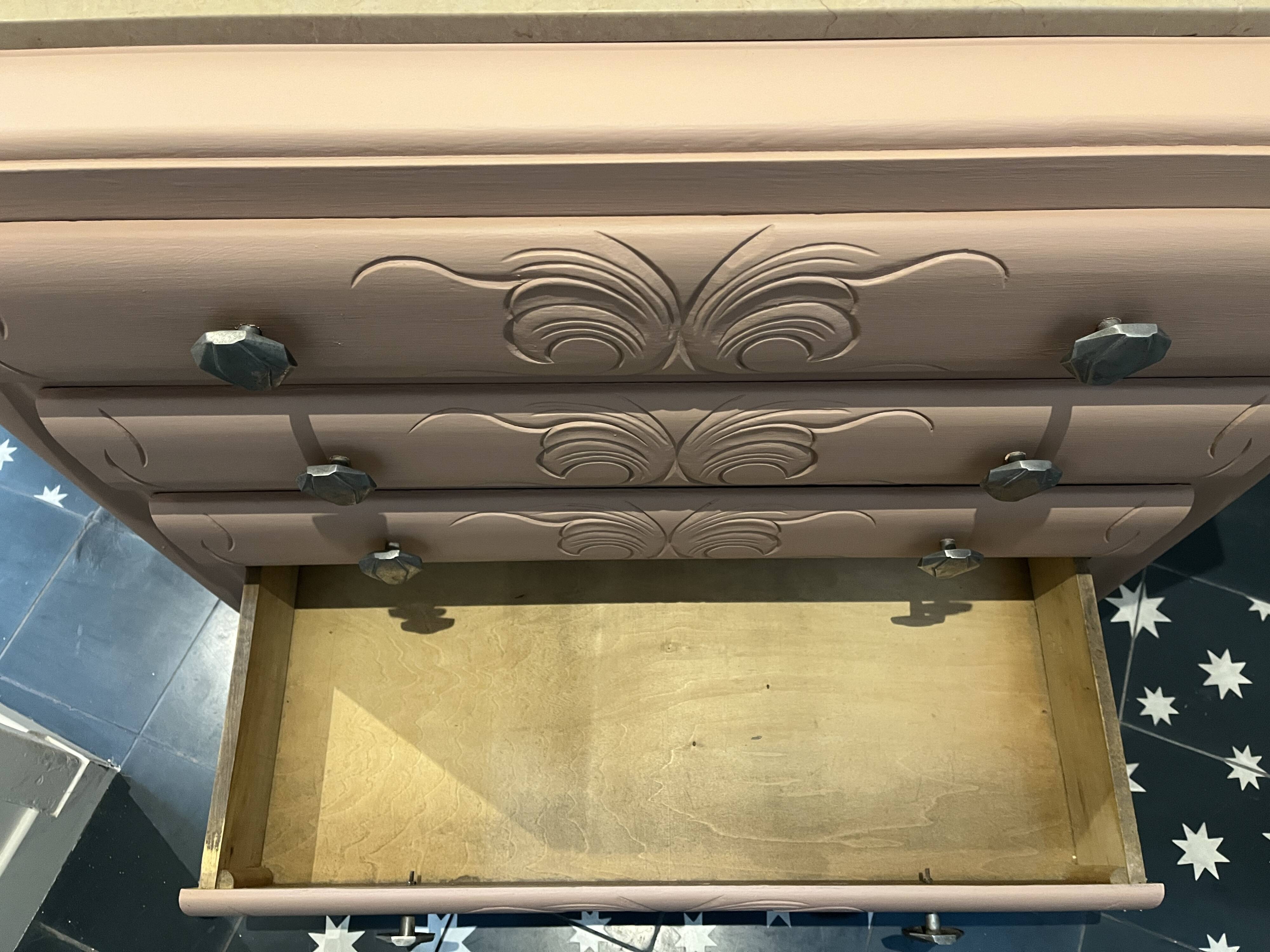 Commode vintage marbre année 60