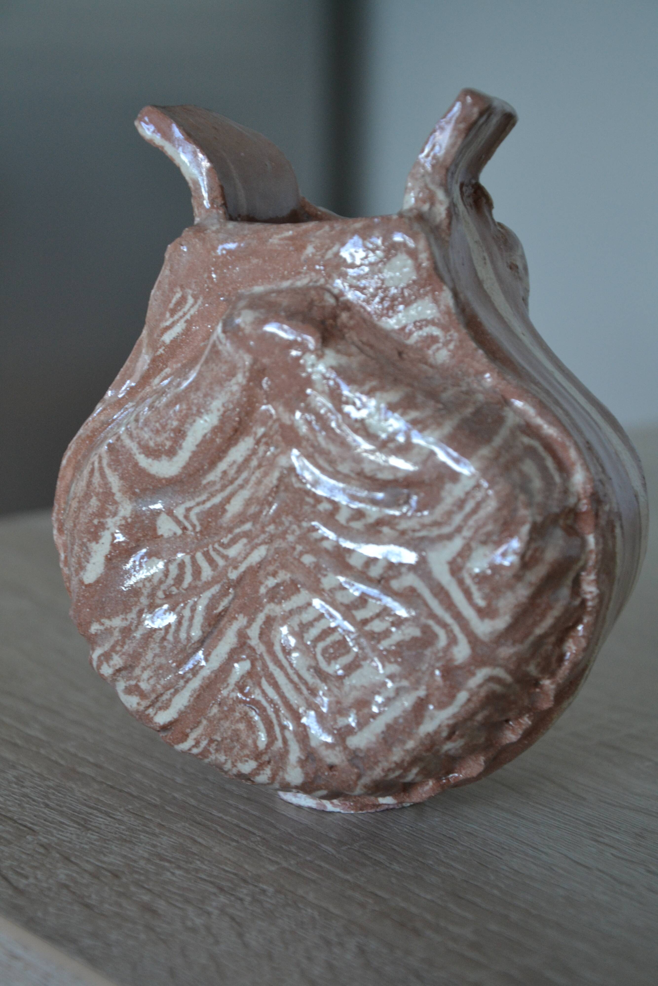 Stoneware vase signed GT