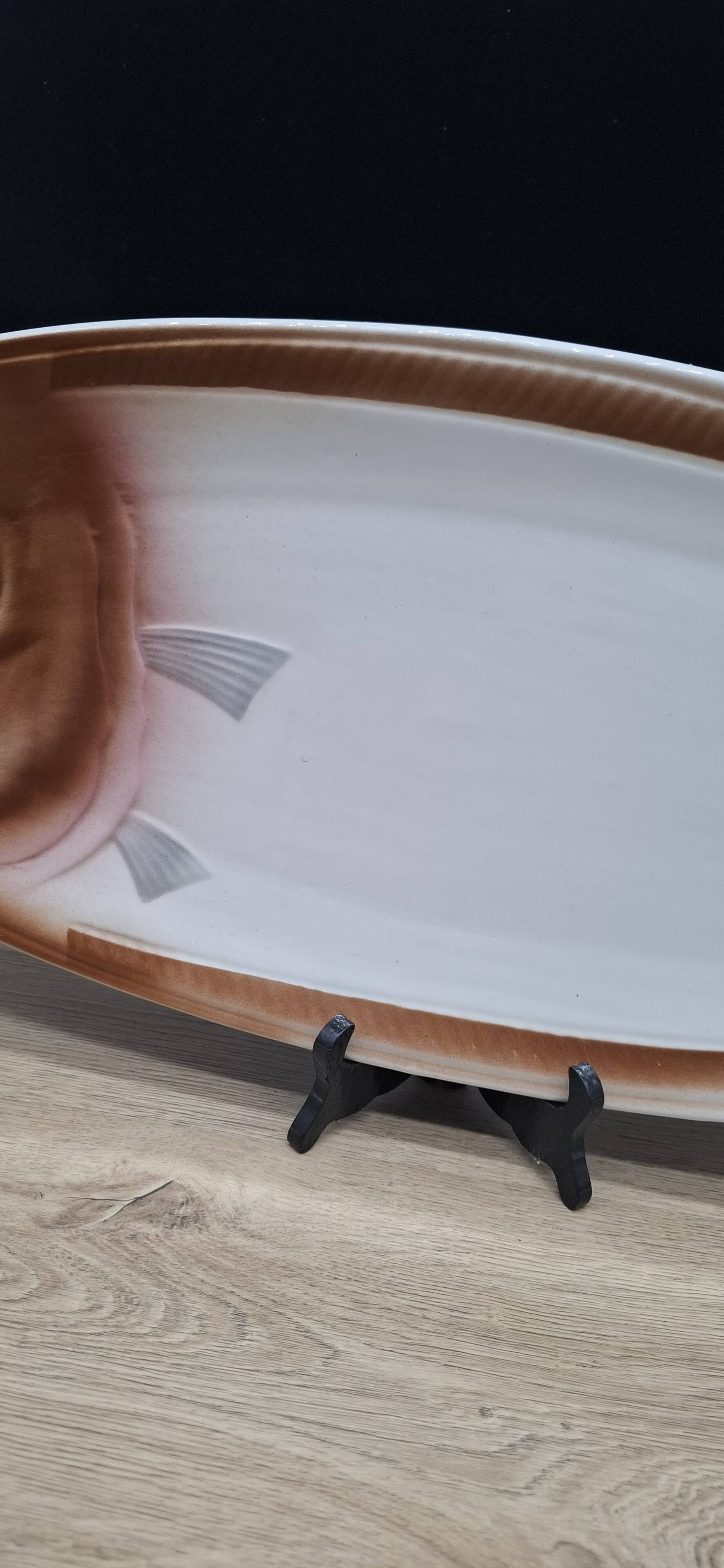 Fish dish Moulin des Loups faience Orchies