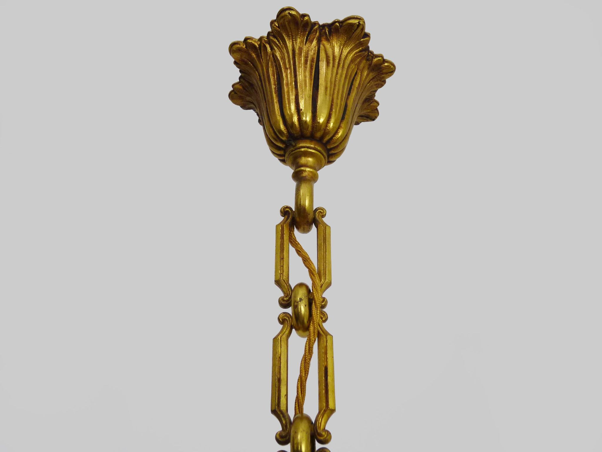 Chandelier Aux Trompes de Chasses in bronze 5 lights Louis XVI-Directoire style
