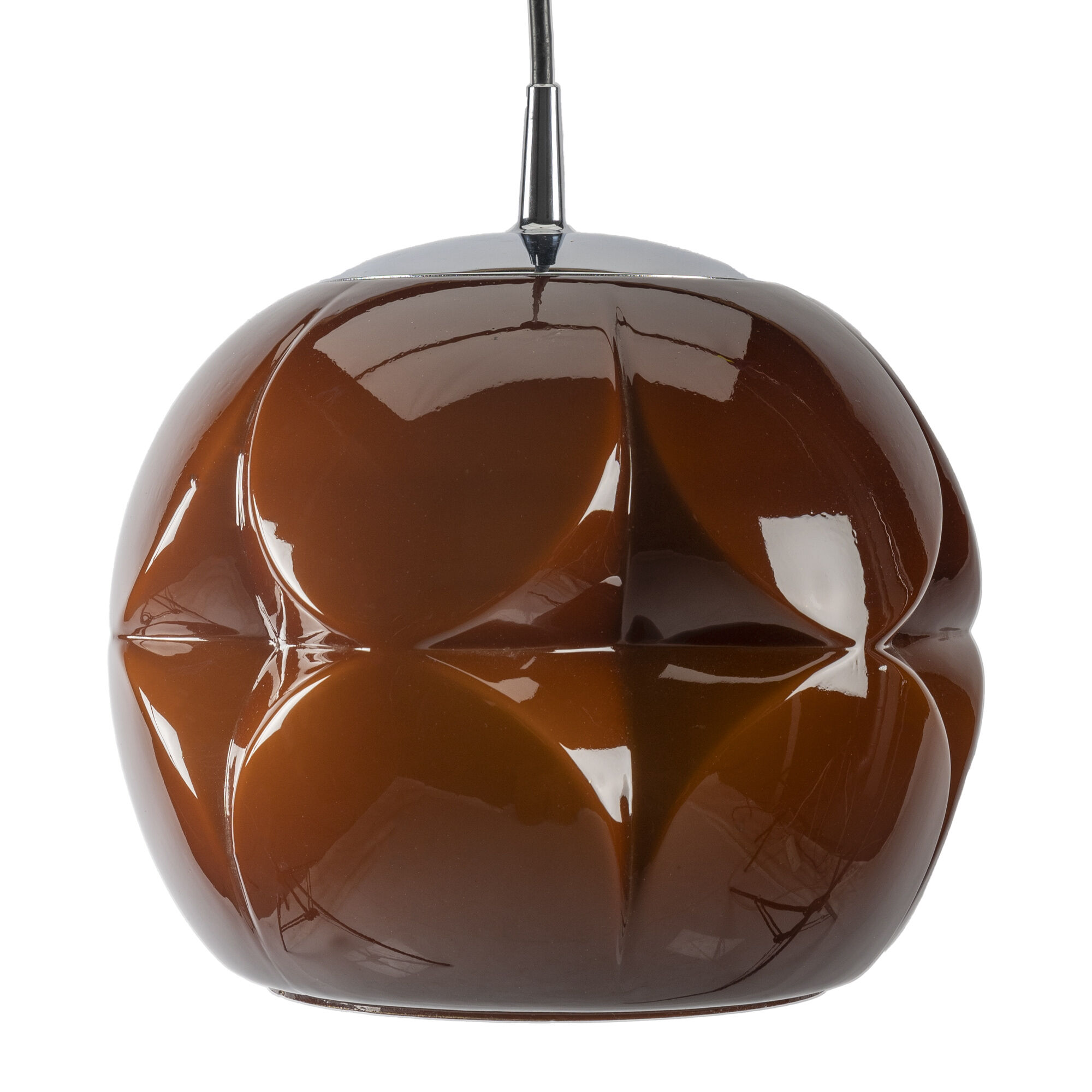 Brown chrome pendant lamp for peill & putzler
