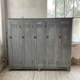 XXL workshop locker with blue patina