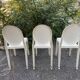 Lot de chaises Victoria Ghost blanches Philippe Starck pour Kartell