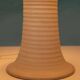 Bohemian table lamp from the 60s/70s, with textured natural tones.