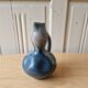 Jean-Marie MAURE - Puisaye stoneware. Flamed stoneware vase with blue decoration.