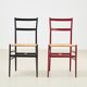 Gio Ponti Pair of Superleggera Chairs for Cassina Italy 1957