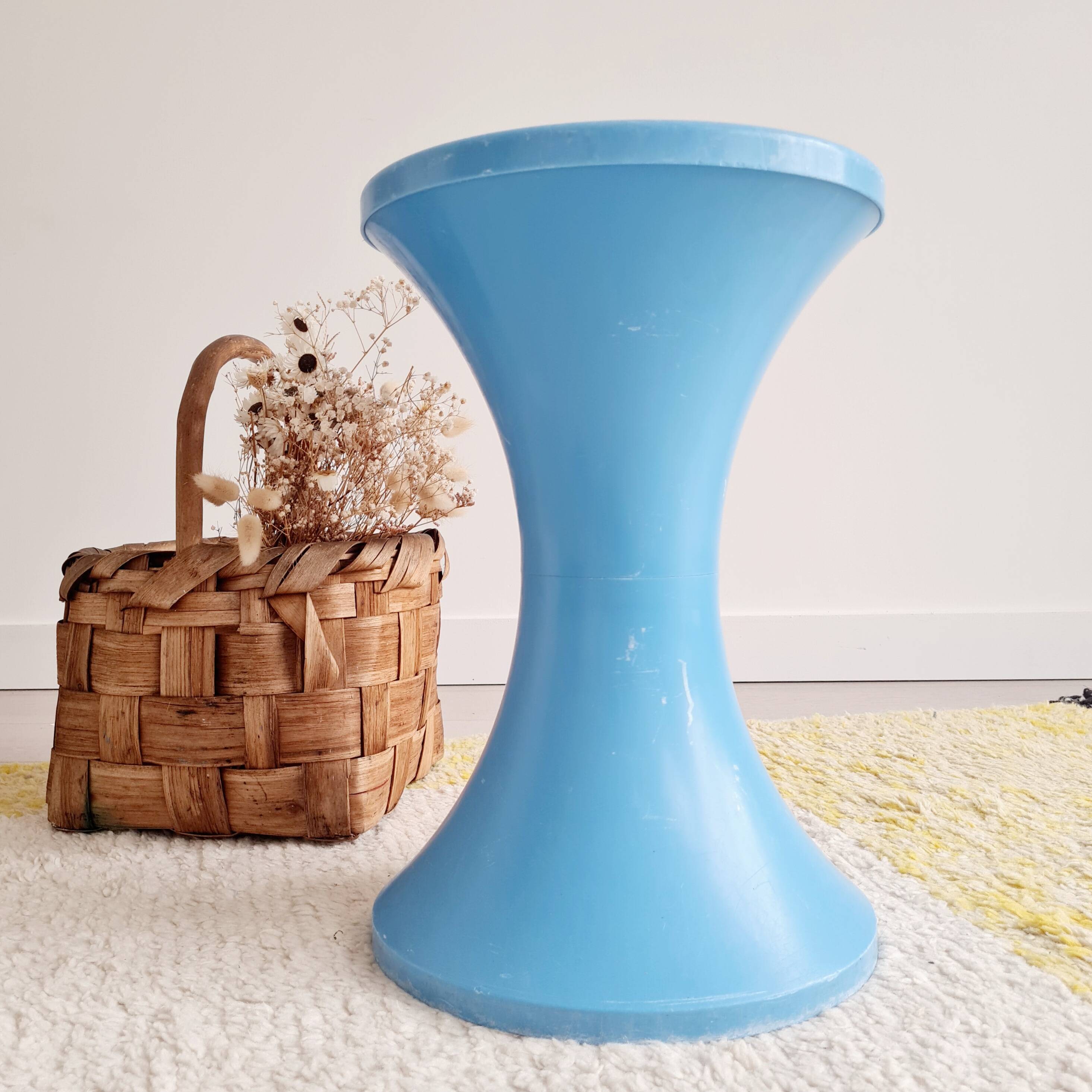 Blue Tam Tam stool by Stamp
