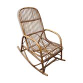 Rocking chair ancient rattan