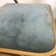 Chaise pliante vintage Chaisor en velours bleu