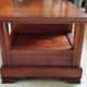Louis Philippe style coffee table in cherry wood with large drawers.