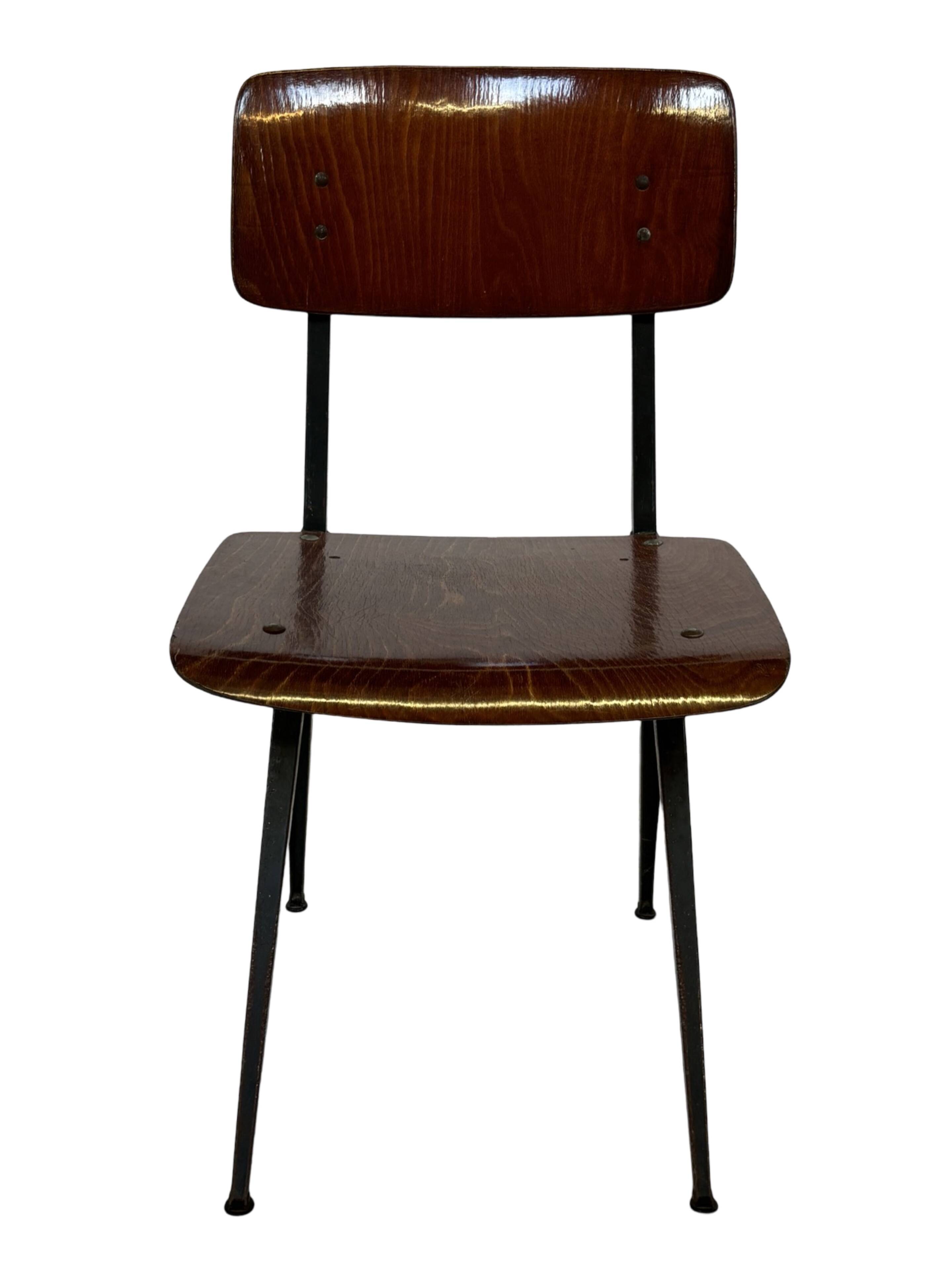 Vintage Marko holland industrial school chair 60's netherlands design