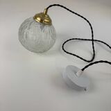 Lot of 3 vintage round glass pendants