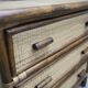 Rattan chest of drawers with 3 drawers