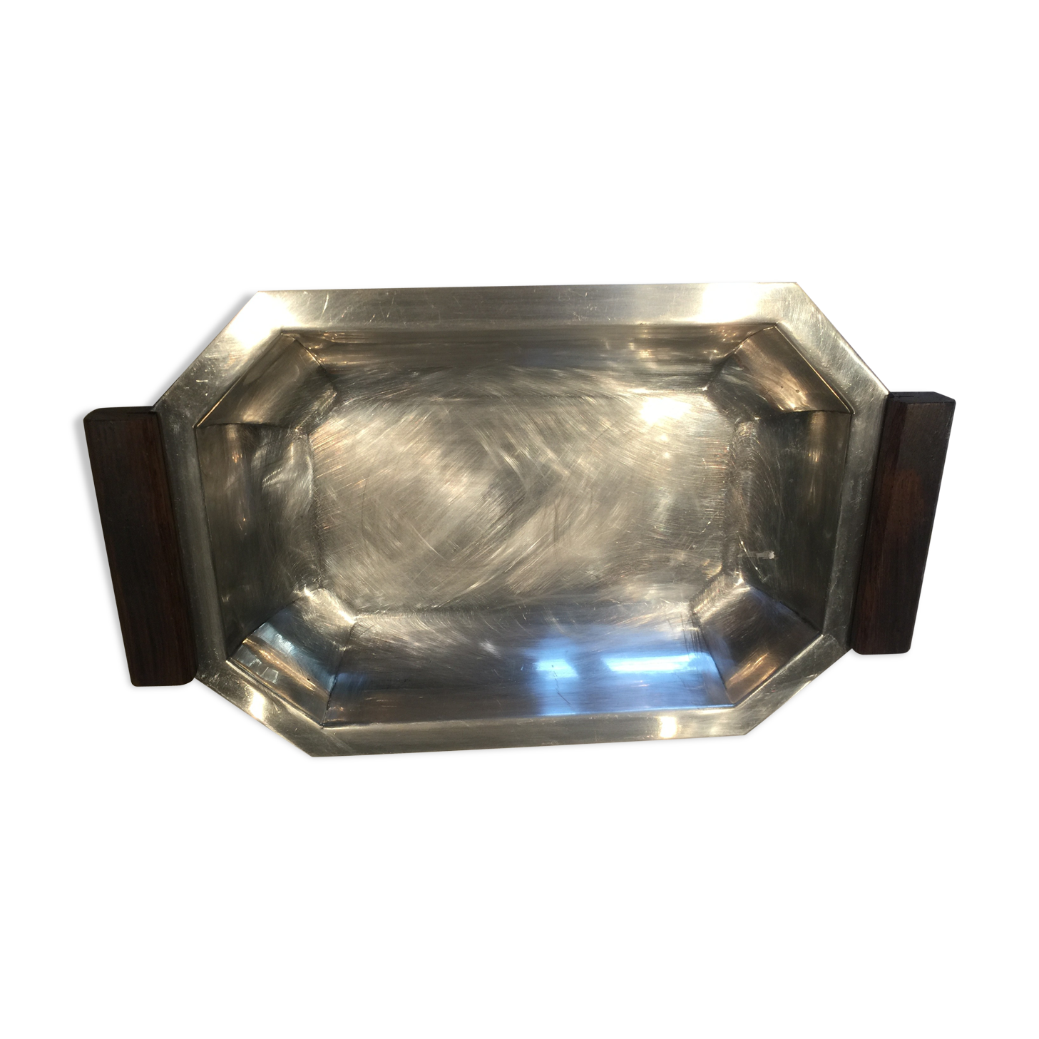 Silver metal bread basket