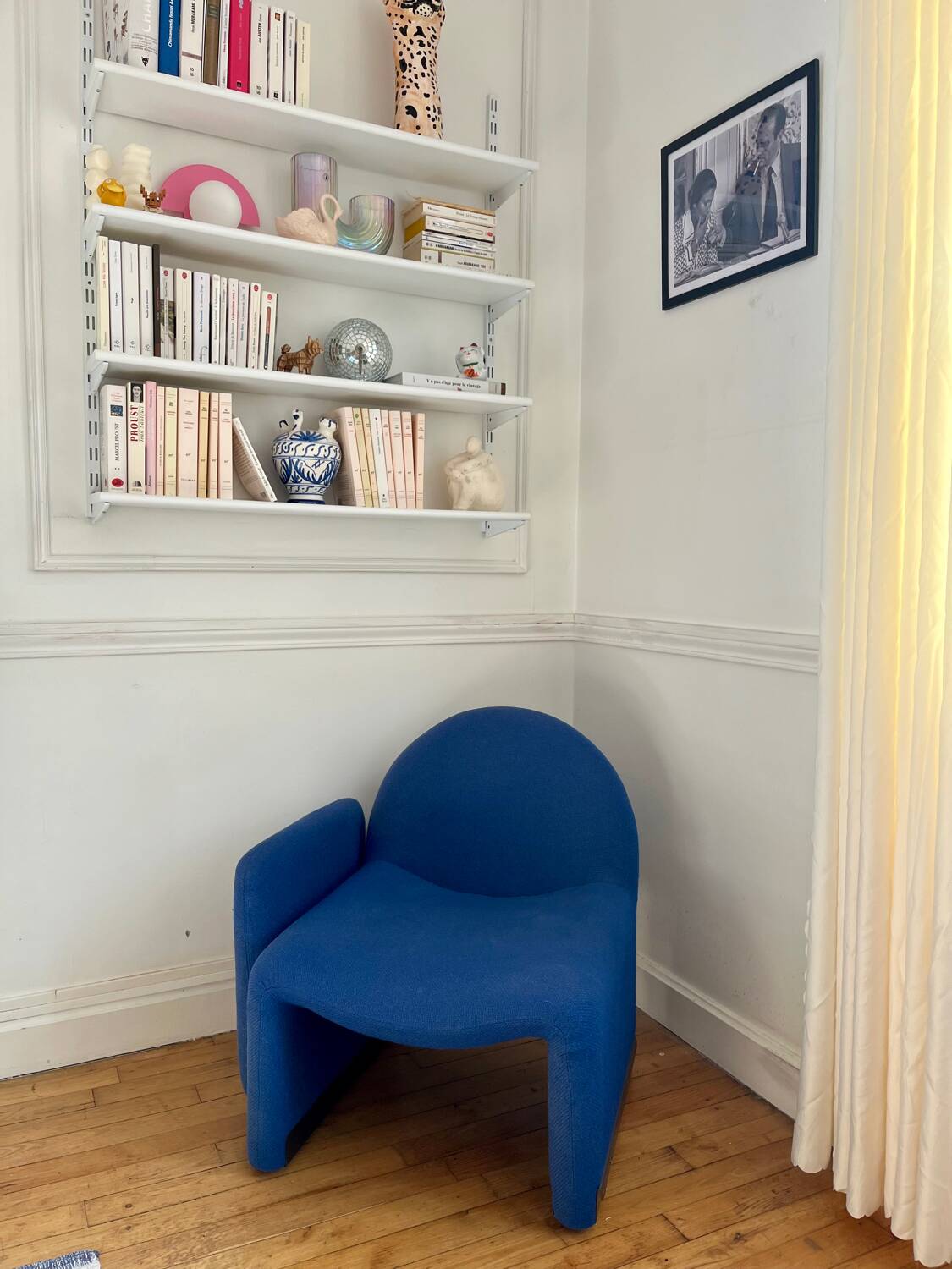 Vintage 70s wool fireside chair