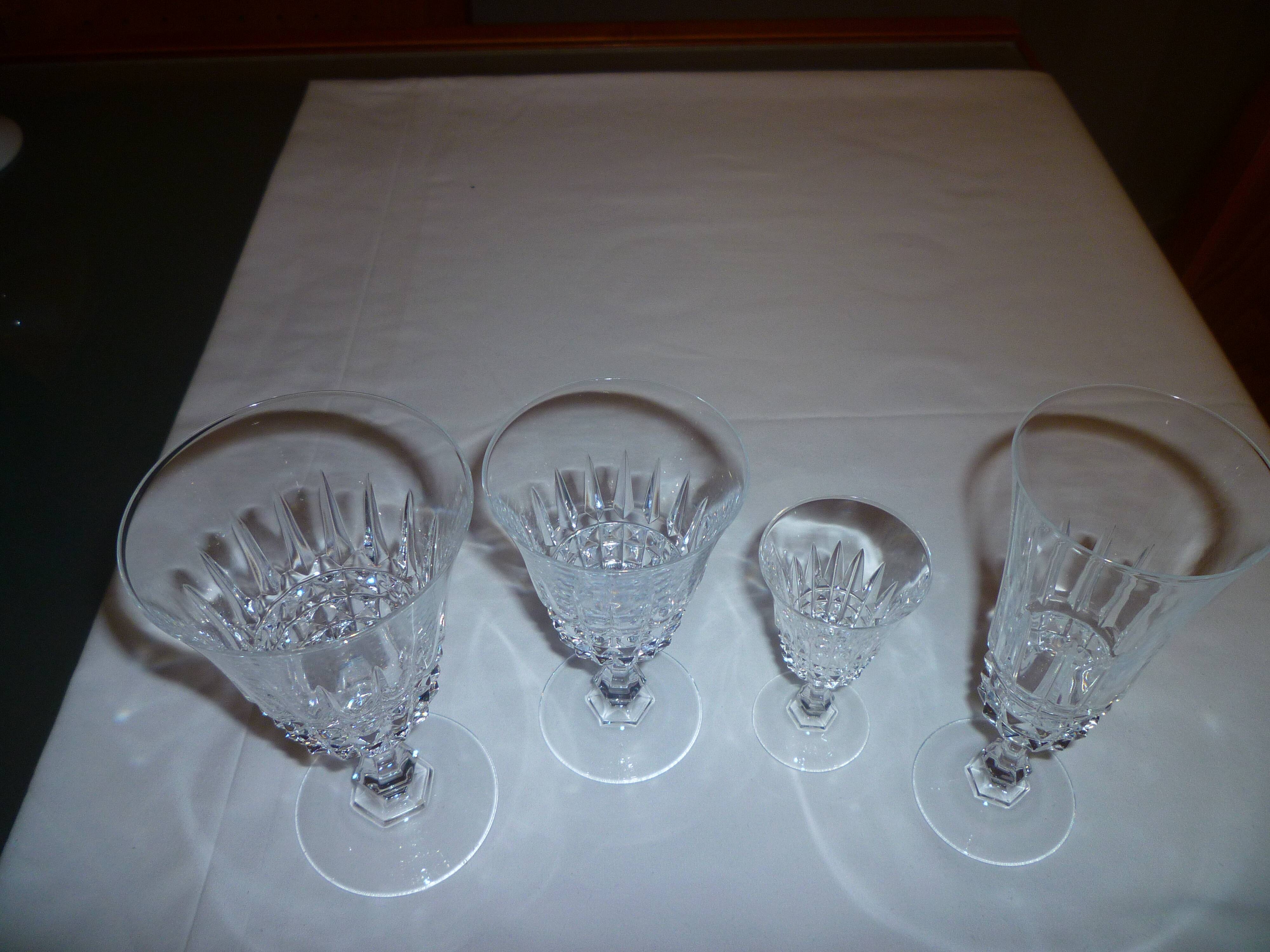 D'arques model "Longchamps" crystal glasses
