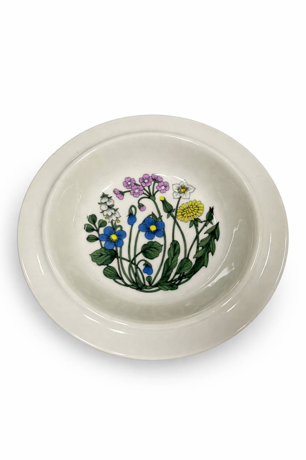 Set of 6 deep plates Arabia Finland – vintage Scandinavian floral design