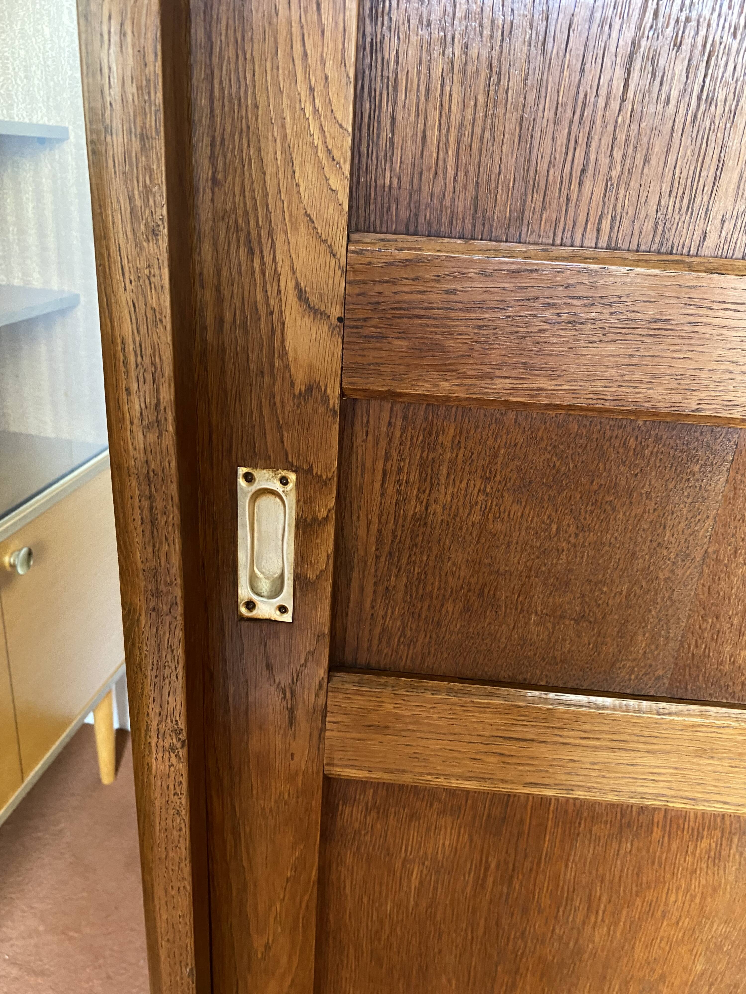Vintage Parisian wardrobe with sliding doors