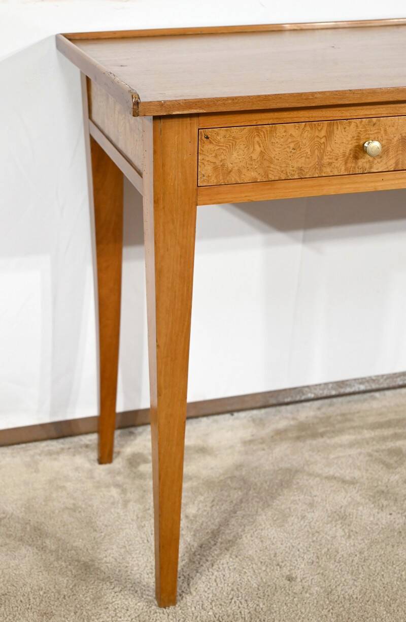 Desk Table in Ash, Mahogany and Cherry, Directoire Style – Mid-19th Century
