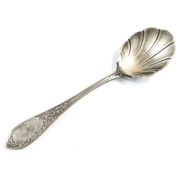 Art Deco sugar spoon, silver-plated brass, Poland, 1930s