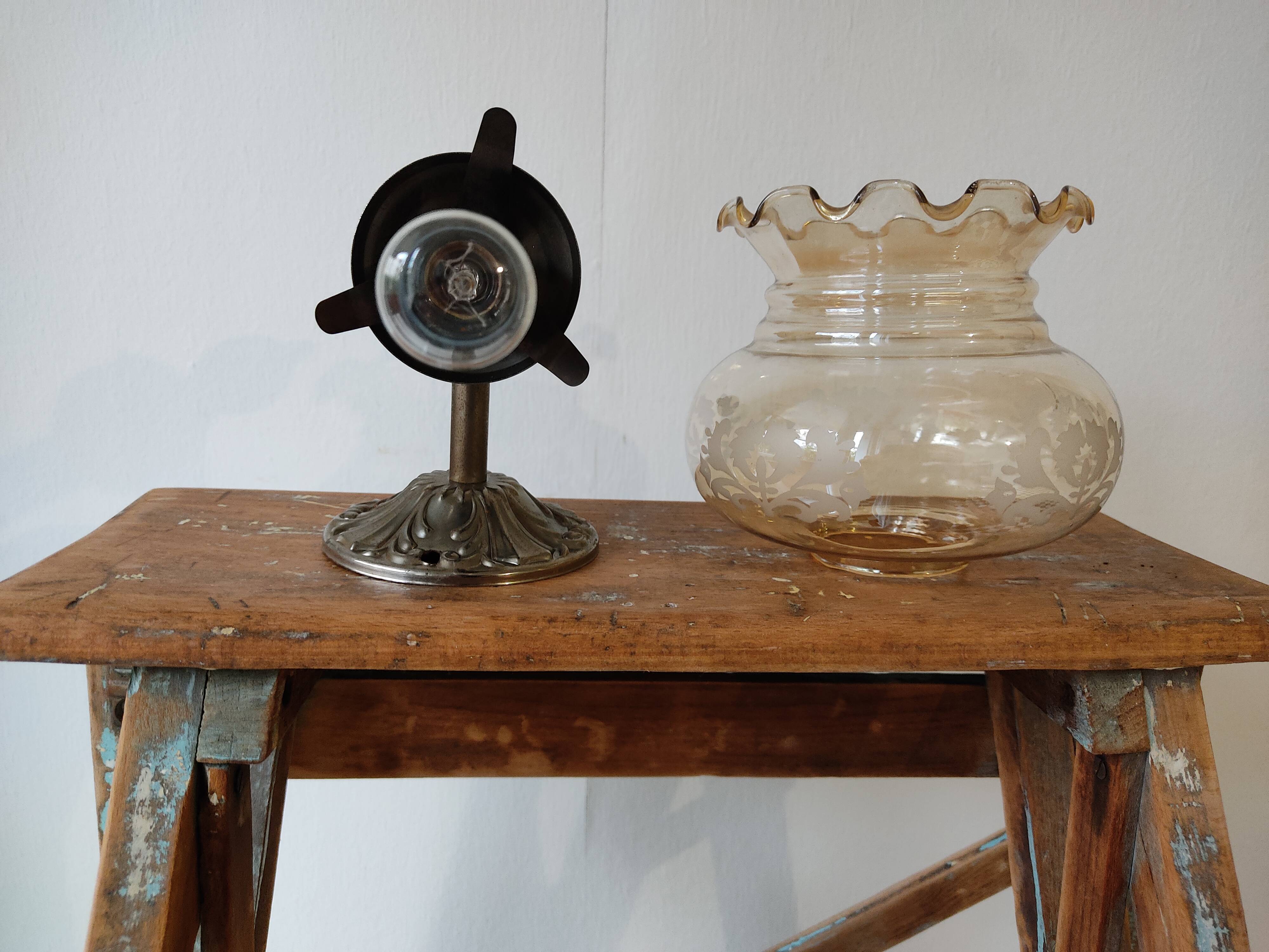 Vintage glass wall lamp