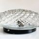 Wall lamp glass and steel ceiling light 1950s