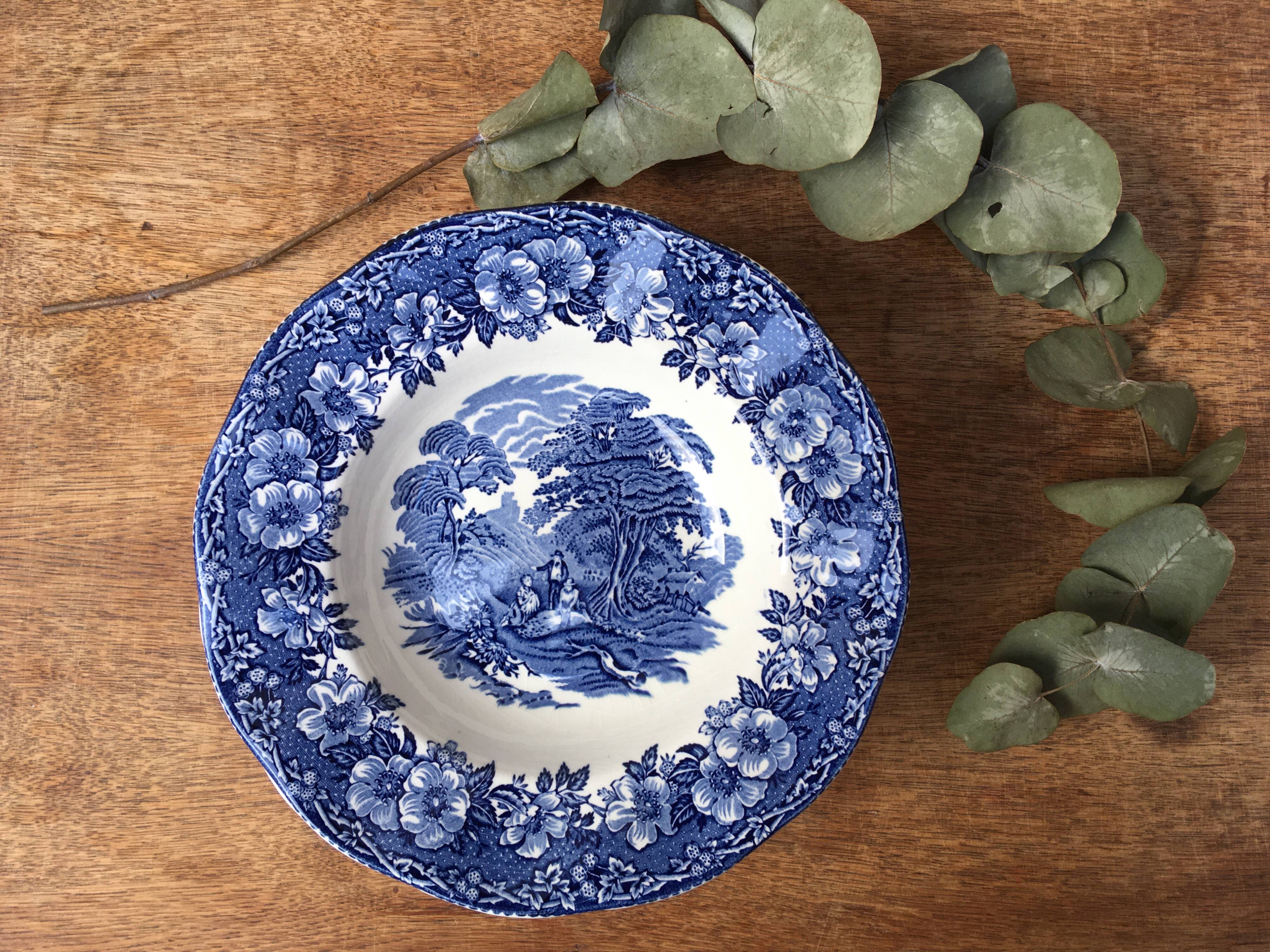 Service 6 hollow plates Enoch Wedgwood model Woodland