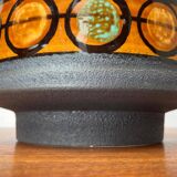 Mid-century brutalist West German pottery punch bowl and cups by WGP of Dümler & Breiden, 1960s, set of 10.