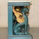 Antique hand-carved console circa 1880 with a marble top.