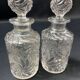 Pair of early 20th century SAINT LOUIS crystal perfume bottles, Fleurs de viole model