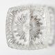 Mid-century Divided Serving Plate / Clear Appetizer Tray / Italy / 1970s