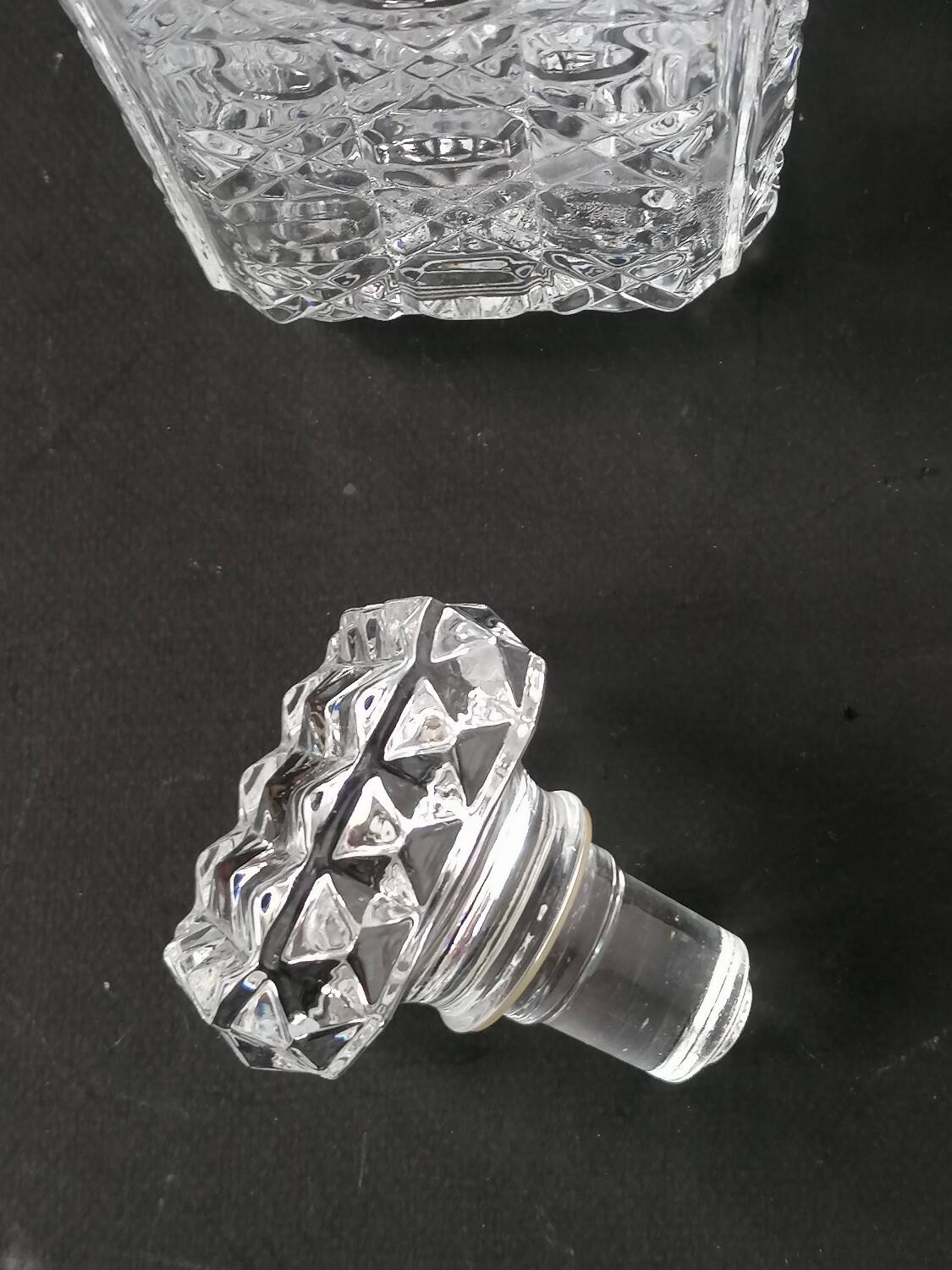 Crystal diamond whiskey bottle