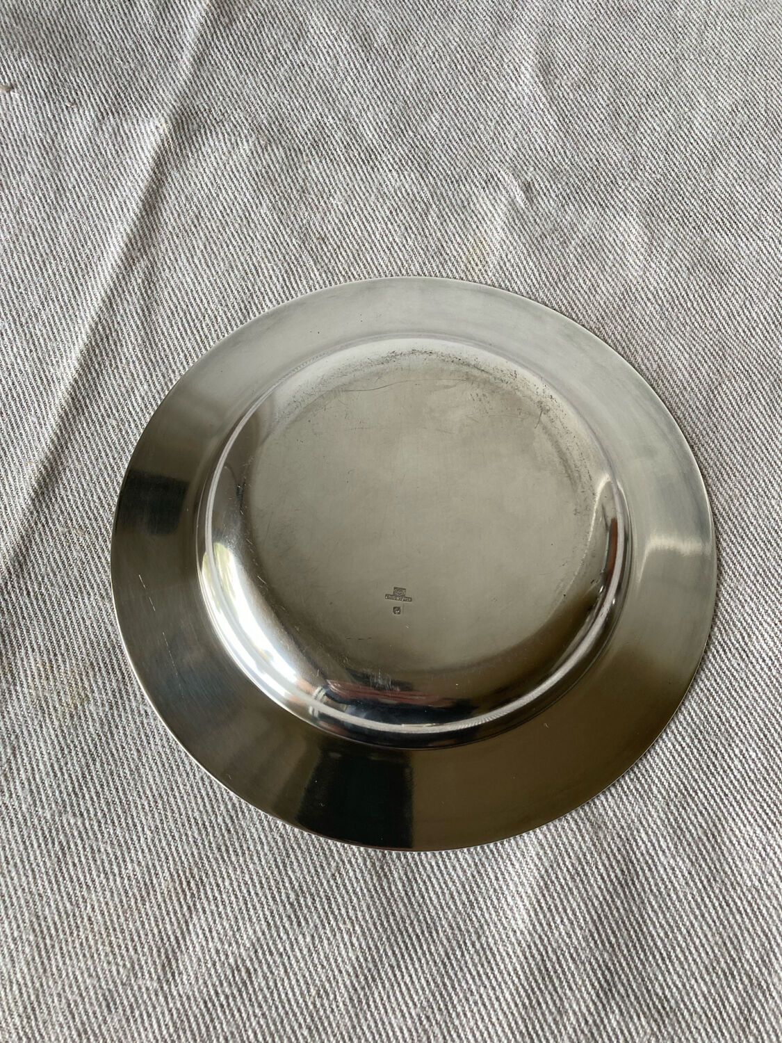 Silver-plated metal bottle coaster Christofle