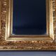 Mirror with antique beaded frame 36x30.5 cm gilded stucco wood C680 S