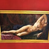 Ancienne peinture représentant un nu féminin signée "Charbonniaud"