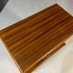 Pair of vintage mid-century modern wooden bedside tables / nightstands