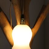 Lamp in white matte opaline, vintage