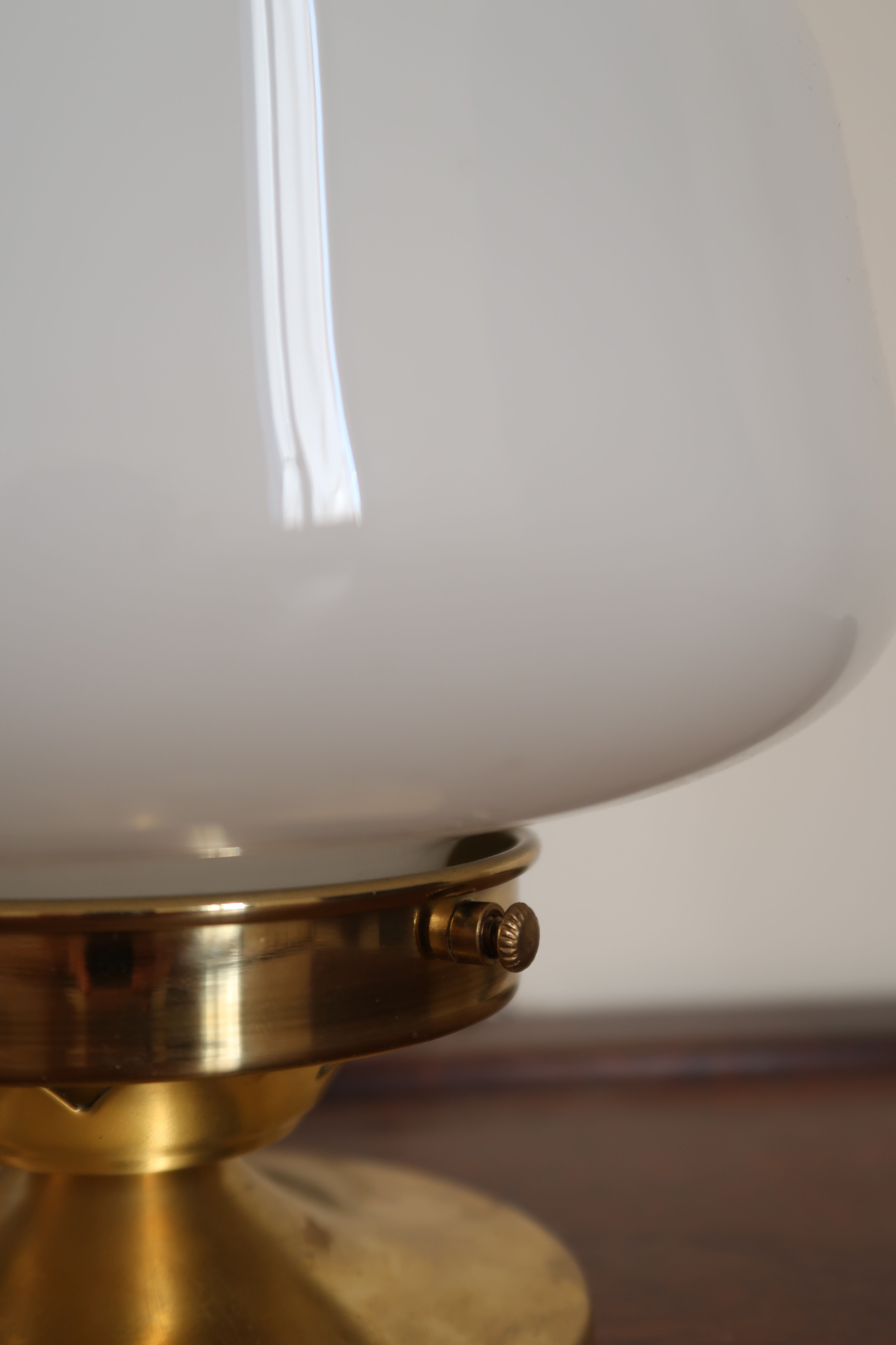 Opal globe installation lamp